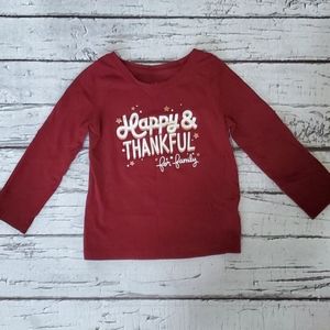 Toddler Girl Thanksgiving Long Sleeve Tee 2T
